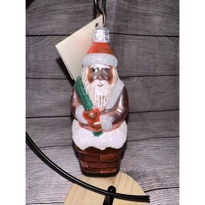 Patricia Breen "Here Comes Santa"‎ Holiday Christmas Ornament #9625 Down Chimney